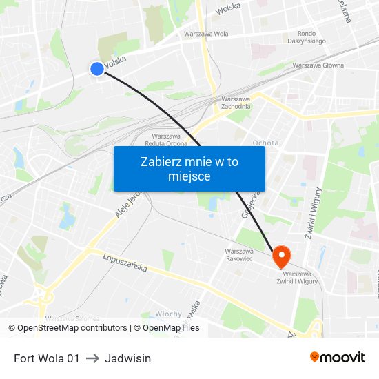 Fort Wola 01 to Jadwisin map