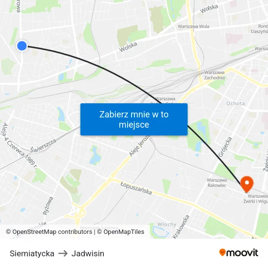 Siemiatycka to Jadwisin map
