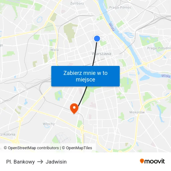 Pl. Bankowy to Jadwisin map