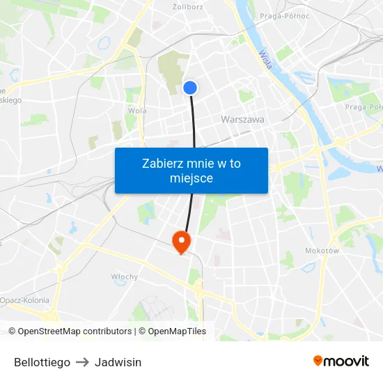 Bellottiego to Jadwisin map