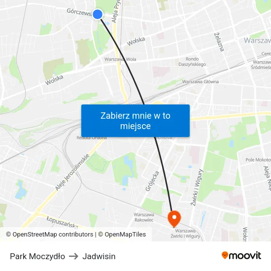Park Moczydło to Jadwisin map