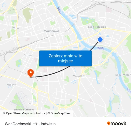 Wał Gocławski to Jadwisin map