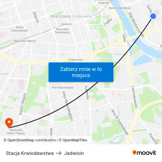 Stacja Krwiodawstwa to Jadwisin map