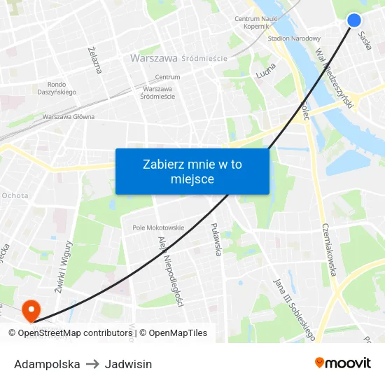 Adampolska to Jadwisin map