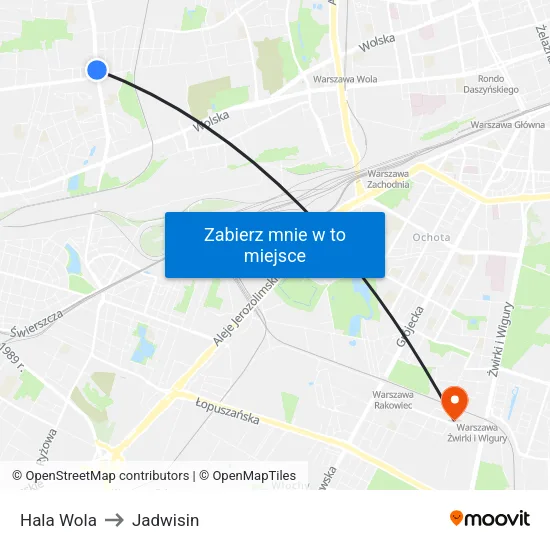 Hala Wola to Jadwisin map