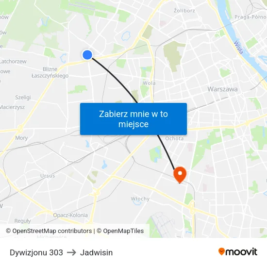 Dywizjonu 303 to Jadwisin map