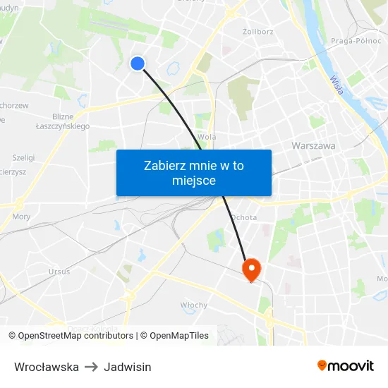 Wrocławska to Jadwisin map