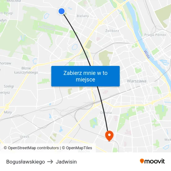 Bogusławskiego to Jadwisin map