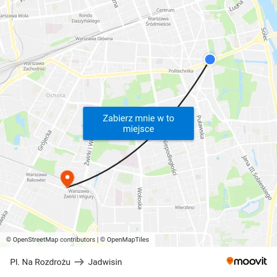 Pl. Na Rozdrożu to Jadwisin map