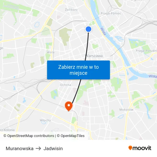 Muranowska to Jadwisin map