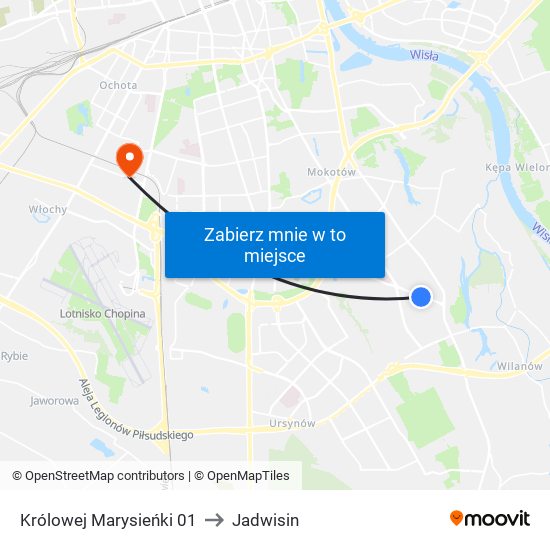 Królowej Marysieńki 01 to Jadwisin map