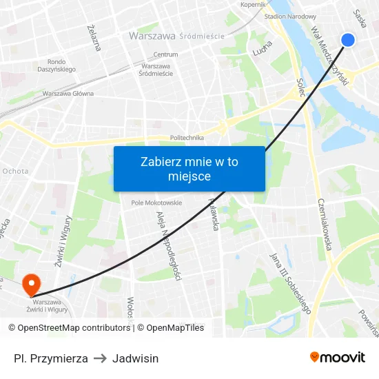 Pl. Przymierza to Jadwisin map