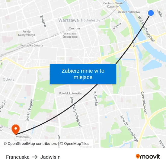 Francuska to Jadwisin map