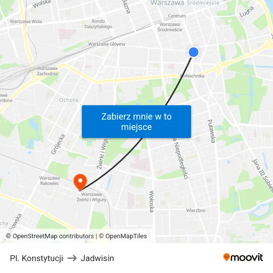 Pl. Konstytucji to Jadwisin map