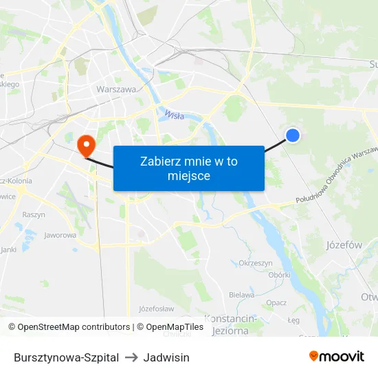 Bursztynowa - Szpital to Jadwisin map