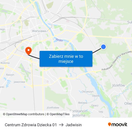 Centrum Zdrowia Dziecka 01 to Jadwisin map