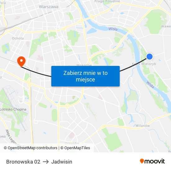 Bronowska 02 to Jadwisin map