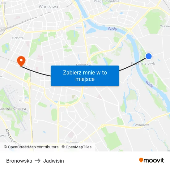 Bronowska to Jadwisin map