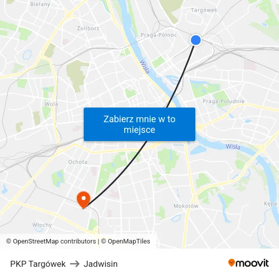 PKP Targówek to Jadwisin map