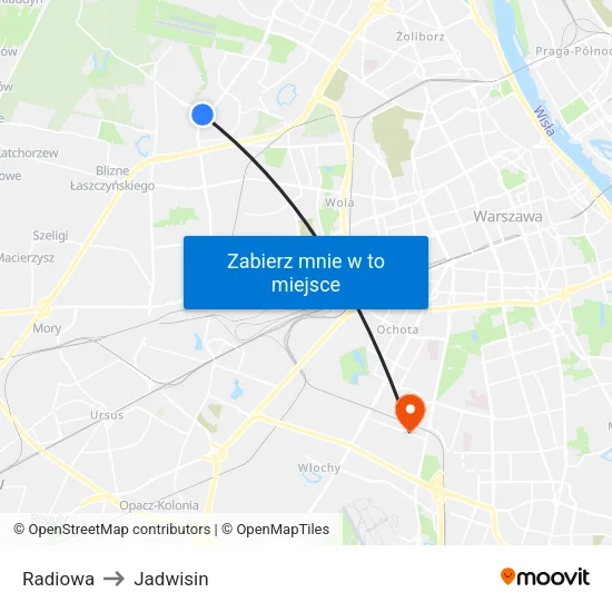 Radiowa to Jadwisin map