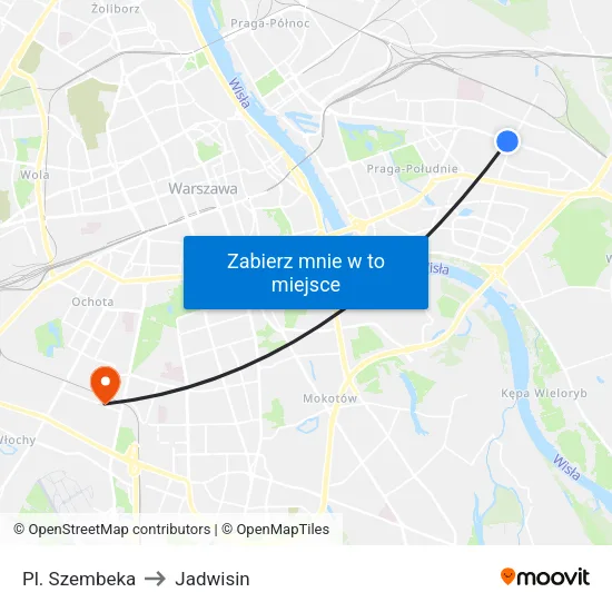 Pl. Szembeka to Jadwisin map