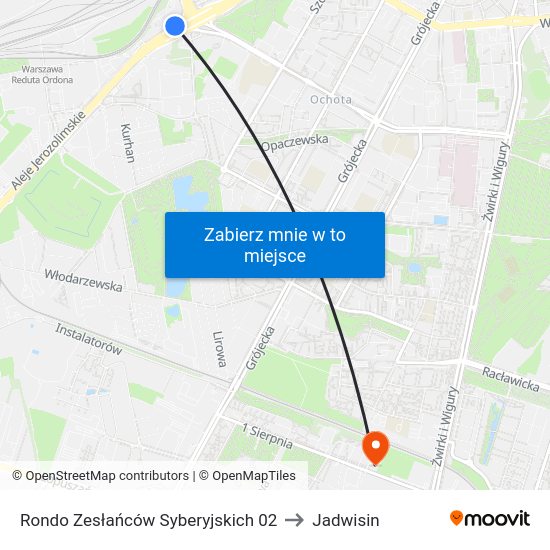 Rondo Zesłańców Syberyjskich 02 to Jadwisin map