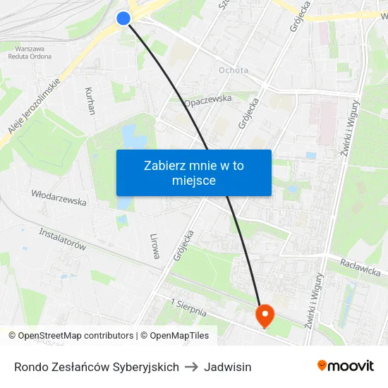 Rondo Zesłańców Syberyjskich to Jadwisin map
