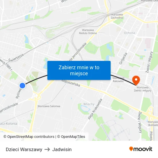 Dzieci Warszawy to Jadwisin map