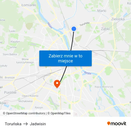 Toruńska to Jadwisin map