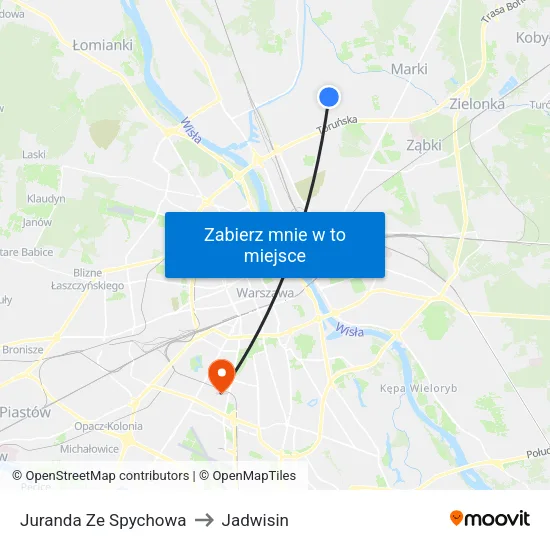 Juranda Ze Spychowa to Jadwisin map