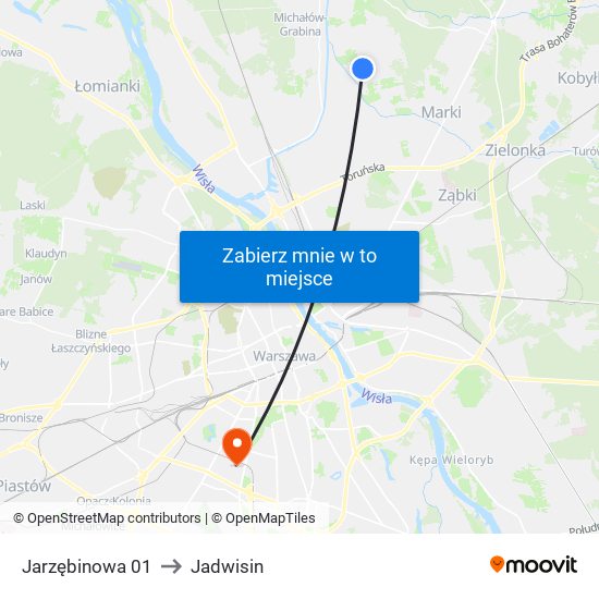 Jarzębinowa 01 to Jadwisin map