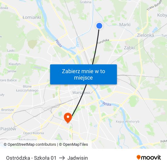 Ostródzka-Szkoła to Jadwisin map