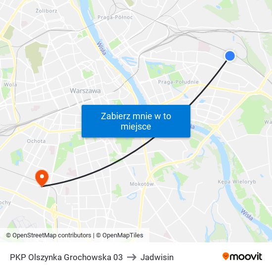 PKP Olszynka Grochowska 03 to Jadwisin map