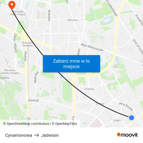 Cynamonowa to Jadwisin map