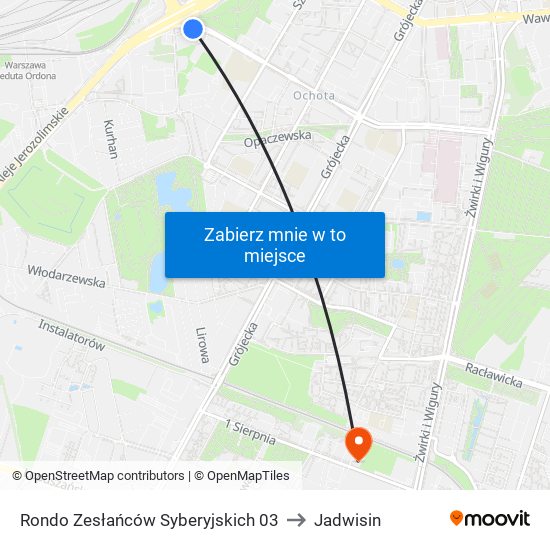 Rondo Zesłańców Syberyjskich 03 to Jadwisin map