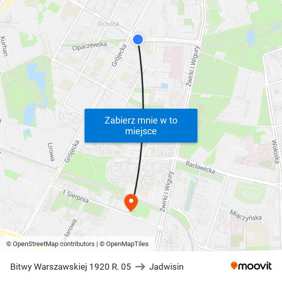 Bitwy Warszawskiej 1920 R. 05 to Jadwisin map