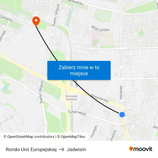 Rondo Unii Europejskiej to Jadwisin map