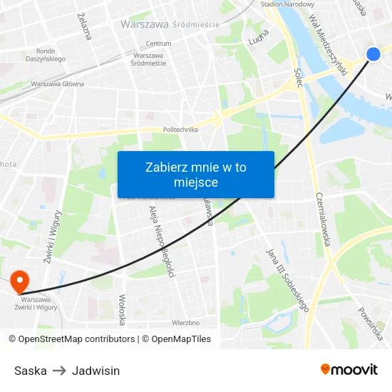 Saska to Jadwisin map