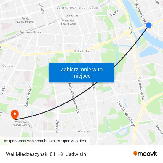 Wał Miedzeszyński 01 to Jadwisin map