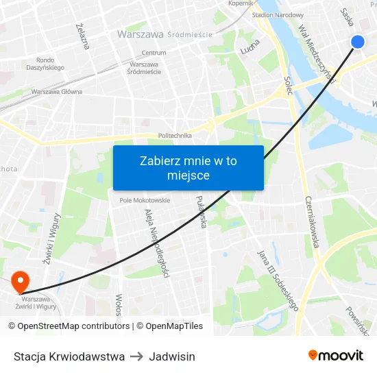 Stacja Krwiodawstwa to Jadwisin map