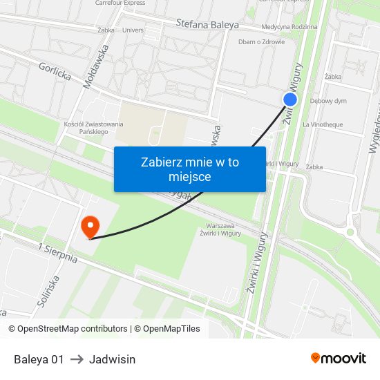 Baleya 01 to Jadwisin map