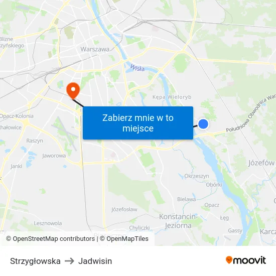 Strzygłowska to Jadwisin map