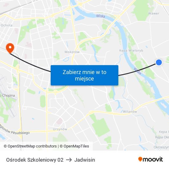 Ośrodek Szkoleniowy 02 to Jadwisin map