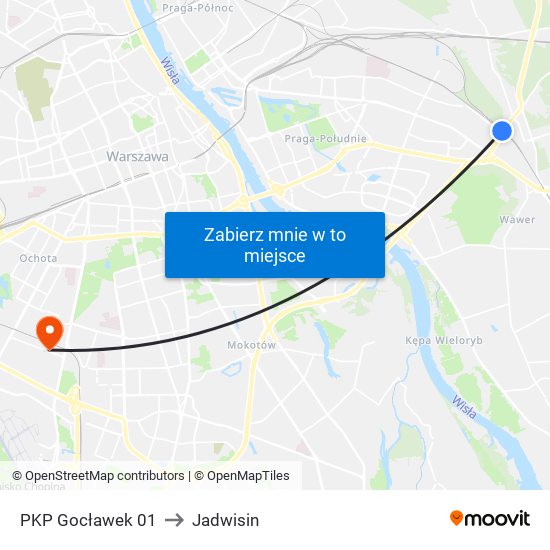 PKP Gocławek 01 to Jadwisin map