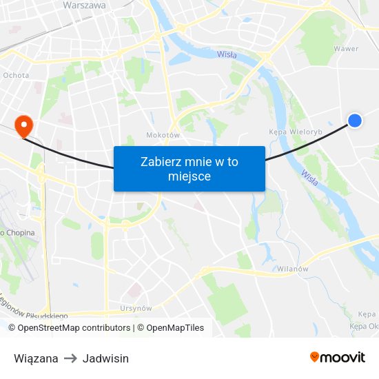 Wiązana to Jadwisin map