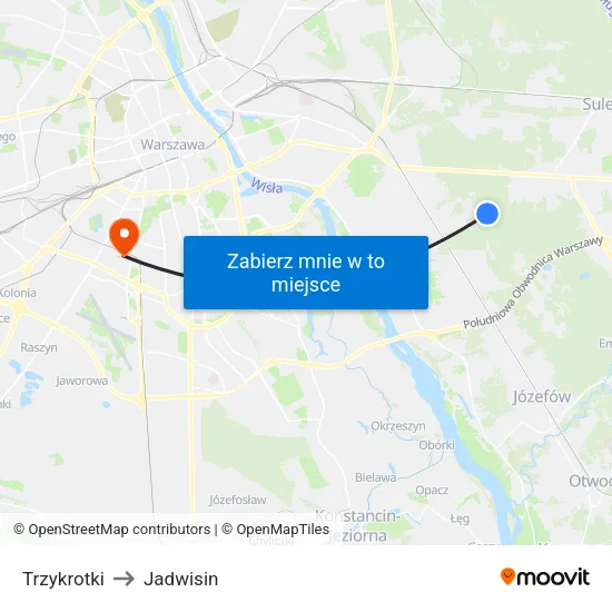 Trzykrotki to Jadwisin map