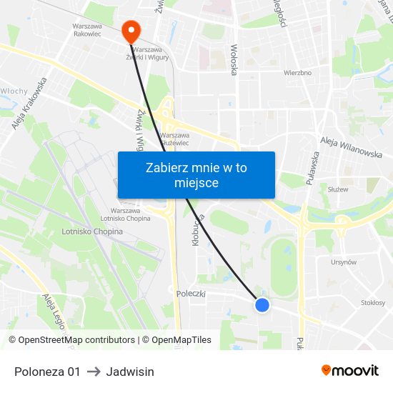 Poloneza to Jadwisin map