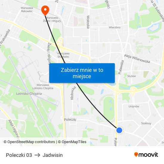 Poleczki to Jadwisin map