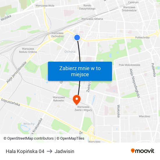 Hala Kopińska 04 to Jadwisin map