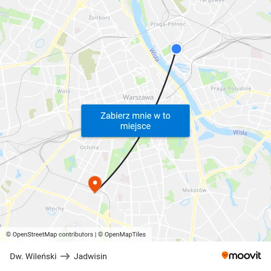 Dw. Wileński to Jadwisin map